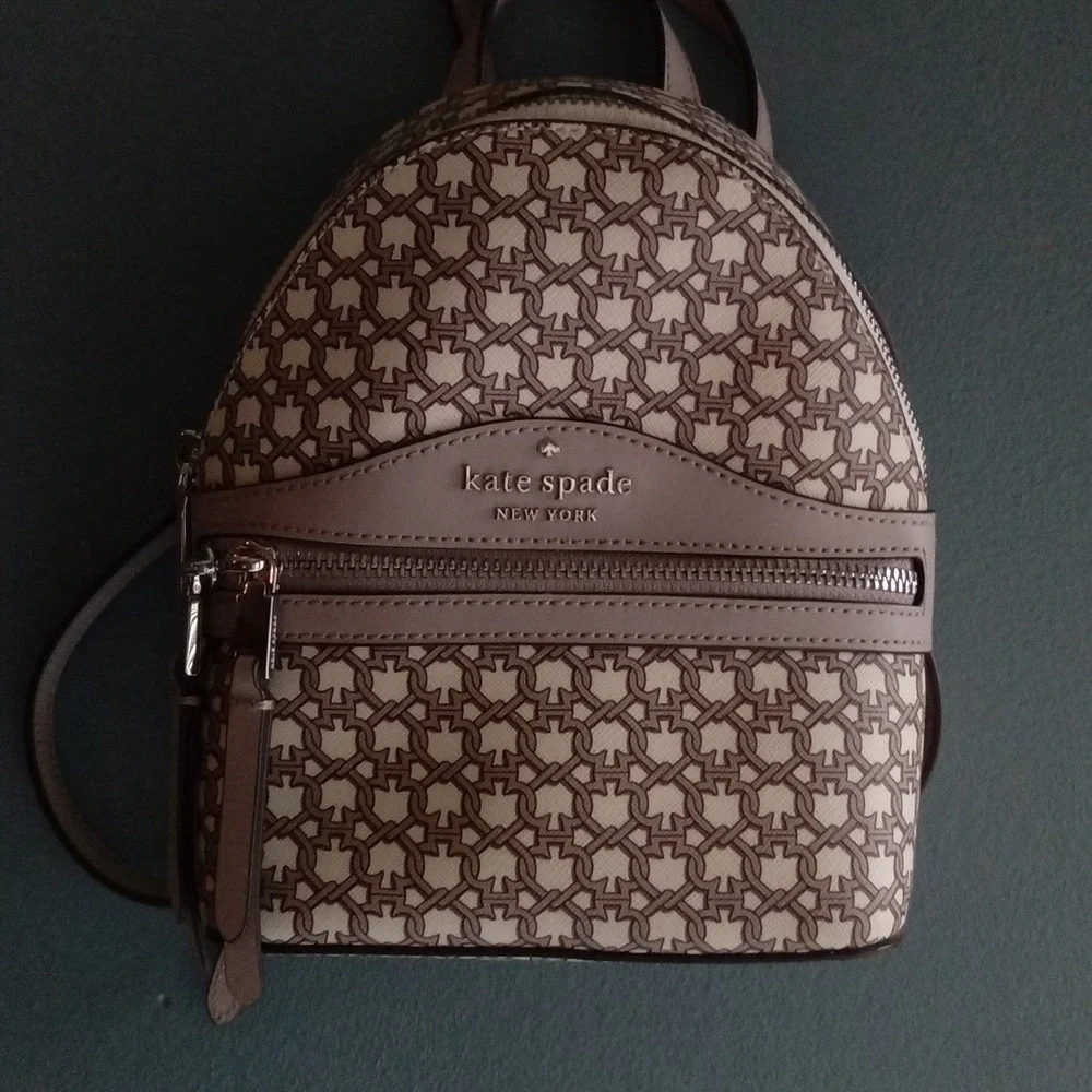 Kate Spade‎ Spade Link Convertible Backpack Crossbody Bag Neutral Multi WKR00197